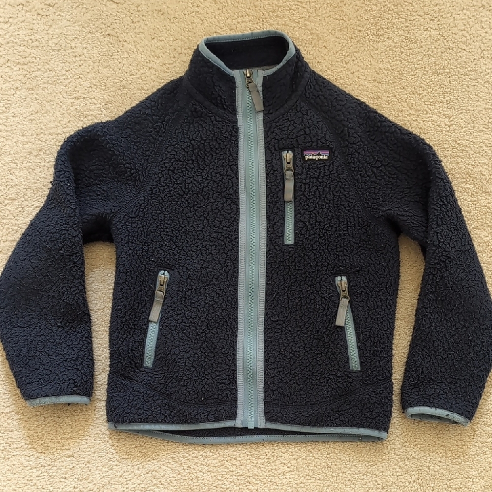 Patagonia Navy Kids Retro Pile Fleece XS